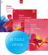 ABRSM Violin Exams 2020-2023 Grade 3 Bundle Offer (Score, Part & CD) - Save 10%